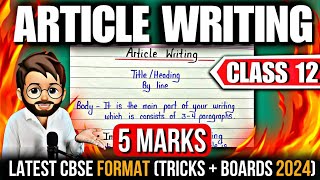 Article Writing Class 10 12 RBSE CBSE board [upl. by Narda]