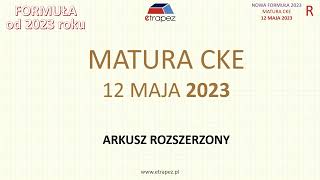 Matura MAJ 2023 matematyka rozszerzona nowa formuła 2023  rozwiązania krok po krok [upl. by Goldfarb]