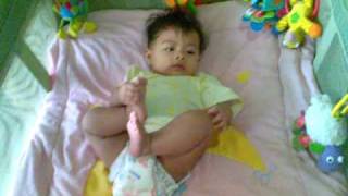 baby eating her feet  happy 6 months [upl. by Kornher]