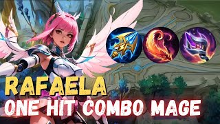 RAFAELA quotONE HIT COMBOquot HIGH DAMAGE MAGE  RAFAELA BEST BUILD 2024  MOBILE LEGENDS [upl. by Wightman339]