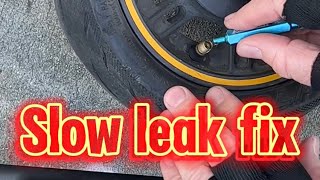 Scooter Tire Slow Leak Fix escooter [upl. by Rowell661]