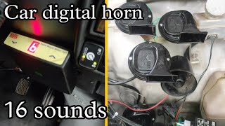 Roots windtone musical horn fitted in Eeco car  Roots hexatone horn controller  16 sounds [upl. by Sturdivant]