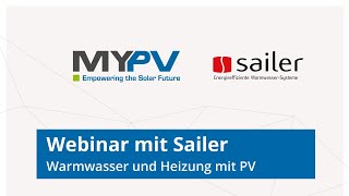 Partnerwebinar myPV  Sailer [upl. by Etnoed]