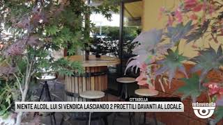 TG BASSANO 03072019  NIENTE ALCOL LUI SI VENDICA LASCIANDO 2 PROETTILI DAVANTI AL LOCALE [upl. by Gus]