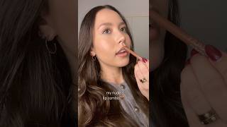 my nude lip combo 🤎 makeup makeuptutorial grwm lipcombo makeuplook hudabeauty rhodeskin [upl. by Hgeilyak]