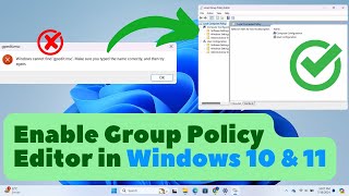 How to Enable and Edit Group Policy in Windows 11 amp 10  Geek Help [upl. by Dorweiler]