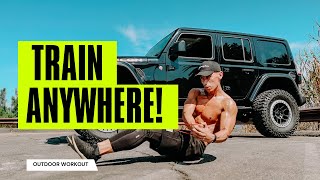 Outdoor Bodyweight Workout that can be done ANYWHERE  Frank Medrano [upl. by Herc]