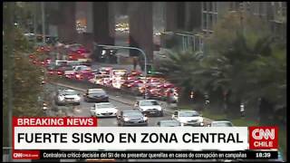 Así se sintió en vivo el intenso sismo de Valparaíso en CNN Chile [upl. by Daffy]