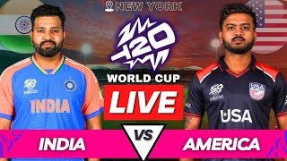 T20 WC Live IND vs USA Match  INDIA vs UNITED STATES Live Scores amp Commentary  T20 World Cup Live [upl. by Enylcaj]