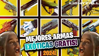 MEJORES EXÓTICOS GRATIS 2024 y FORMA FINAL Destiny 2 Lightfall [upl. by Laenaj860]