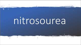 How to pronounce nitrosourea [upl. by Obocaj]