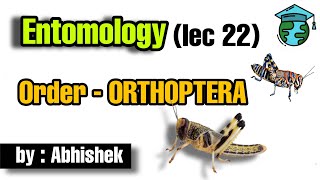 Order  ORTHOPTERA • Lec 22 •Go For Agriculture Education icar bhu ibps entomology [upl. by Emelda]