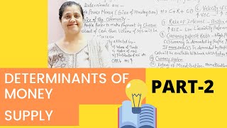 Factors  Determinants Affecting Money Supply  Money Supply Part  2 [upl. by Niatsirk]