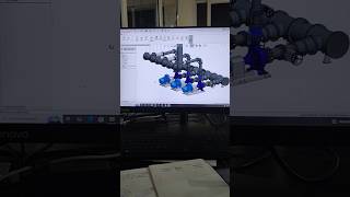 Piping Layout Design In Solidworks solidworks  pipeline  piping  caddrawing  shorts [upl. by As]