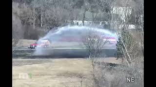 Scenes from the Mendota Heights Grass Fire Along I35E and Highway 62 [upl. by Llemert704]