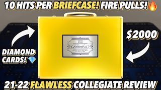 10 PREMIUM CARDS PER BRIEFCASE🔥  202122 Panini Flawless Collegiate Basketball Hobby Box Review [upl. by Sill971]