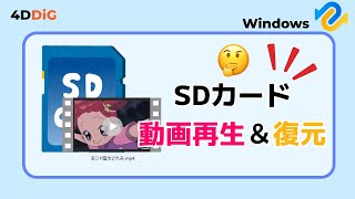 【SDカード復元】SDカードの動画を再生する方法＆再生できない対処法｜4DDiG Windows [upl. by Merla]