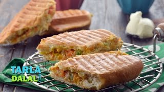 Cream Cheese Veg Panini by Tarla Dalal [upl. by Sofko51]