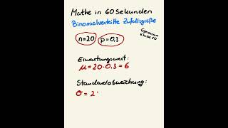 Binomialverteilung Erwartungswert amp Standardabweichung [upl. by Aydan]