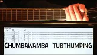 Chumbawamba Tubthumping  I Get Knocked Down  Guitar Chords Lesson amp Tab Tutorial [upl. by Bekha79]