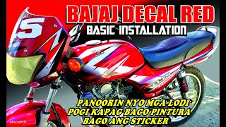 Bajaj ct100 Decal Red installation [upl. by Barnie]