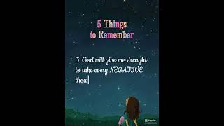 5 Things to remember ✝💝 [upl. by Annawek728]