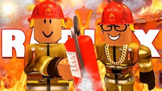 BECOMING FIREFIGHTERS IN ROBLOX [upl. by Novhaj]