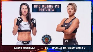 Marina Rodriguez vs Michelle WatersonGomez 2 Preview  UFCVegas79  Bloody Water Podcast [upl. by Newberry682]