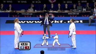 Fatima Zahra of Morocco vs Merima Softic of Bosnia  WKF World Karate Championships Belgrade 2010 [upl. by Hashimoto554]