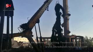 SHREDWELL Tyre Steel Wire Bundle Shredder  Tire Wire Shredding Equipment in Raipur from 2015 year [upl. by Atwood]