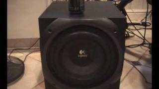 Logitech Z5500 THX Bass Tests [upl. by Ertnod]