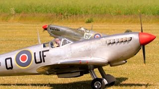 FOUR 14 SCALE RC WW2 FIGHTER WARBIRDS quotLEGENDS FIGHTER GROUPquot AT NLMFC  2015 [upl. by Snashall]