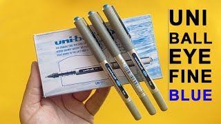 Uni Ball Eye Fine Roller Ball Pen 07mm  UB157 Blue Fine Writing Pen  UNIBall EYE [upl. by Harwill576]