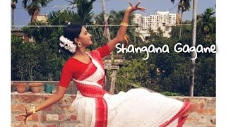 Shagana Gagane Ghor Ghanaghata rabindra sangeet classical choreyography [upl. by Juster634]