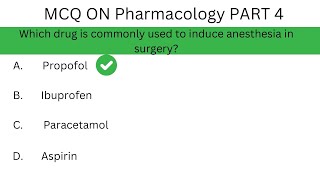 Top 20 QampA On pharmacology TOP MCQ ON DRUGS USED FOR SURGERY PART 4 [upl. by Pine]