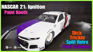 NASCAR 21 Ignition Paint Booth Dick Trickle Split Throwback Paint Scheme [upl. by Chrysa]