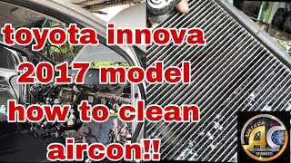 how to clean car aircon toyota innova 2017 model [upl. by Landers]