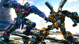 Optimus Prime VS Bumblebee  Combat en entier  Transformers The Last Knight  🌀 4K [upl. by Ydniahs]