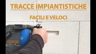 Realizzazione tracce per impianti elettrici ed idraulici su GASBETON [upl. by Hashum]