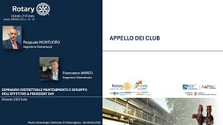 SEMINARIO distrettuale Mantenimento e Sviluppo dell’effettivo President Day [upl. by Llenrup]