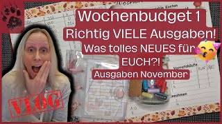 SPAREN Wochenabschluss 1 Novemberbudget 😱 NEUES 🥳 TEURER Start umschlagmethode budgetplanung vlog [upl. by Honan]