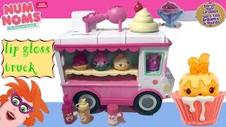 👄💄DIY Num Noms Glossy Gloss Lipgloss Truck Playset Craft Kit  maak je eigen lipgloss👄💄 [upl. by Botti]