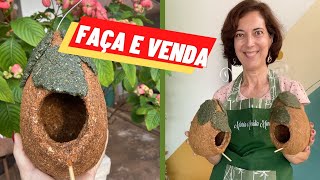 DIY  CASINHA DE PASSARINHO COM SERRAGEM DE MADEIRA  faça e venda [upl. by Drusie]