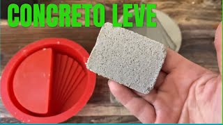 CONCRETO LEVE CASEIRO😱Faça você mesmo com materiais simples [upl. by Joy]