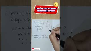 CONTOH SOAL PSIKOTES YANG WAJIB TAHU‼️ psikotes maths shortvideo aljabar serunyabelajar [upl. by Alard]