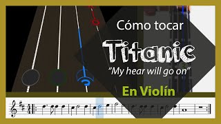 Cómo tocar el tema de Titanic en Violin  Play along [upl. by Lombardo391]