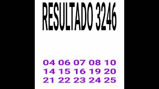 RESULTADO DA LOTOFACIL 3246 [upl. by Preciosa]