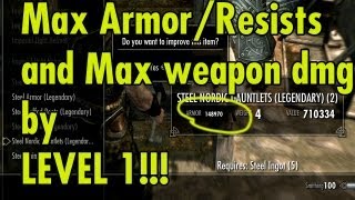 Max ArmorResistsDmg by level 1  Skyrim [upl. by Zined]