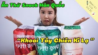 Ăn thử Snack Hàn Quốc quotKhoai Tây Chiên Kì Lạ quot [upl. by Waldos447]