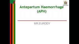 antepartum haemorrhage [upl. by Tacklind]